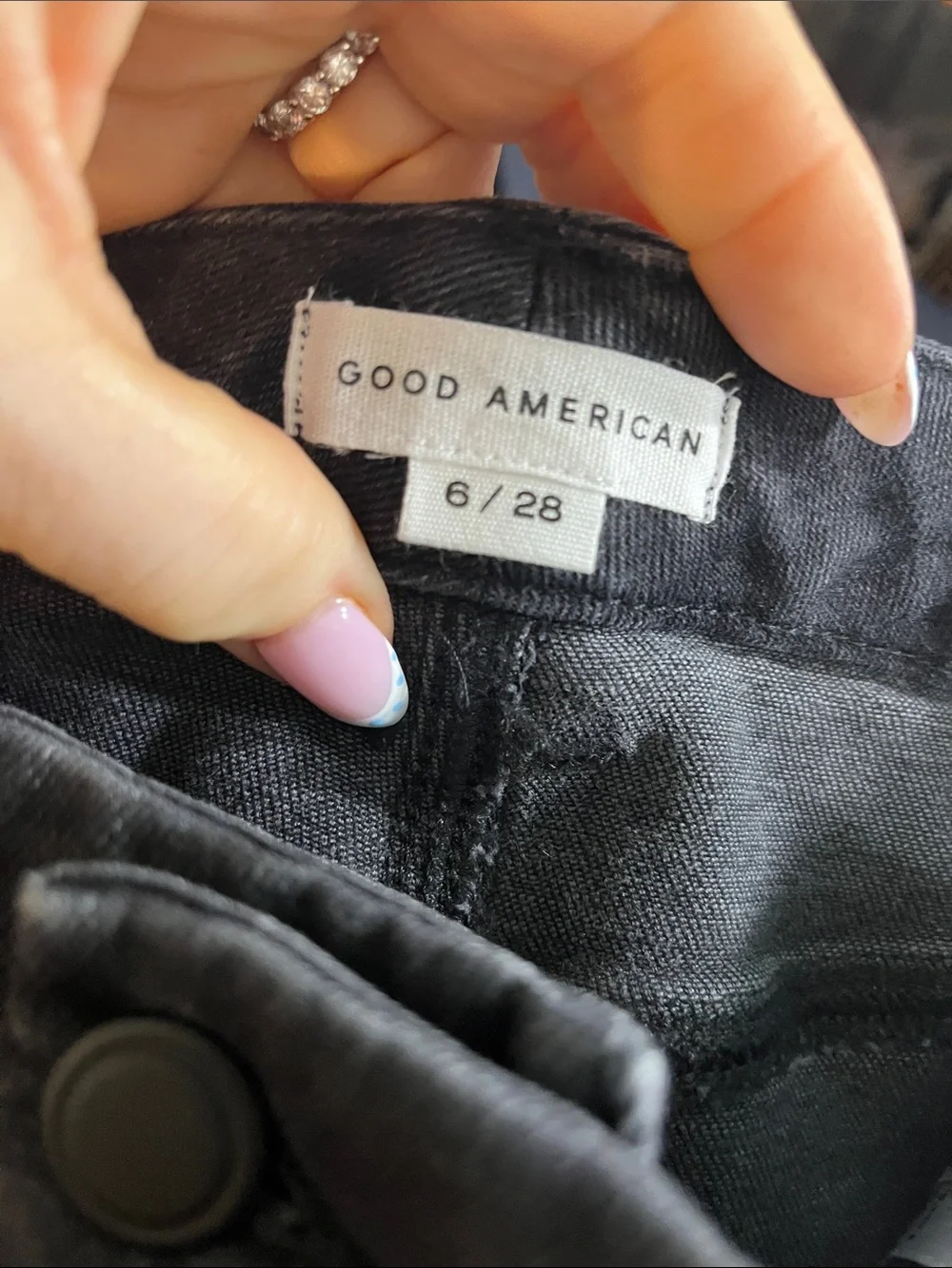 Good American Good Classic High Rise Bootcut Jeans NWT Black Size 6